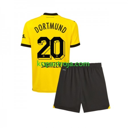 Billiga Fotbollströjor Borussia Dortmund Marcel Sabitzer 20 Barn Hemma tröja 2023/24 Kortärmad
